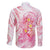 Rose Pink Polynesian Jellyfish Family Matching Off Shoulder Maxi Dress and Hawaiian Shirt Watercolor Glows - Polynesian Pride