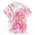 Rose Pink Polynesian Jellyfish Family Matching Short Sleeve Bodycon Dress and Hawaiian Shirt Watercolor Glows - Polynesian Pride