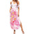 Rose Pink Polynesian Jellyfish Family Matching Summer Maxi Dress and Hawaiian Shirt Watercolor Glows - Polynesian Pride