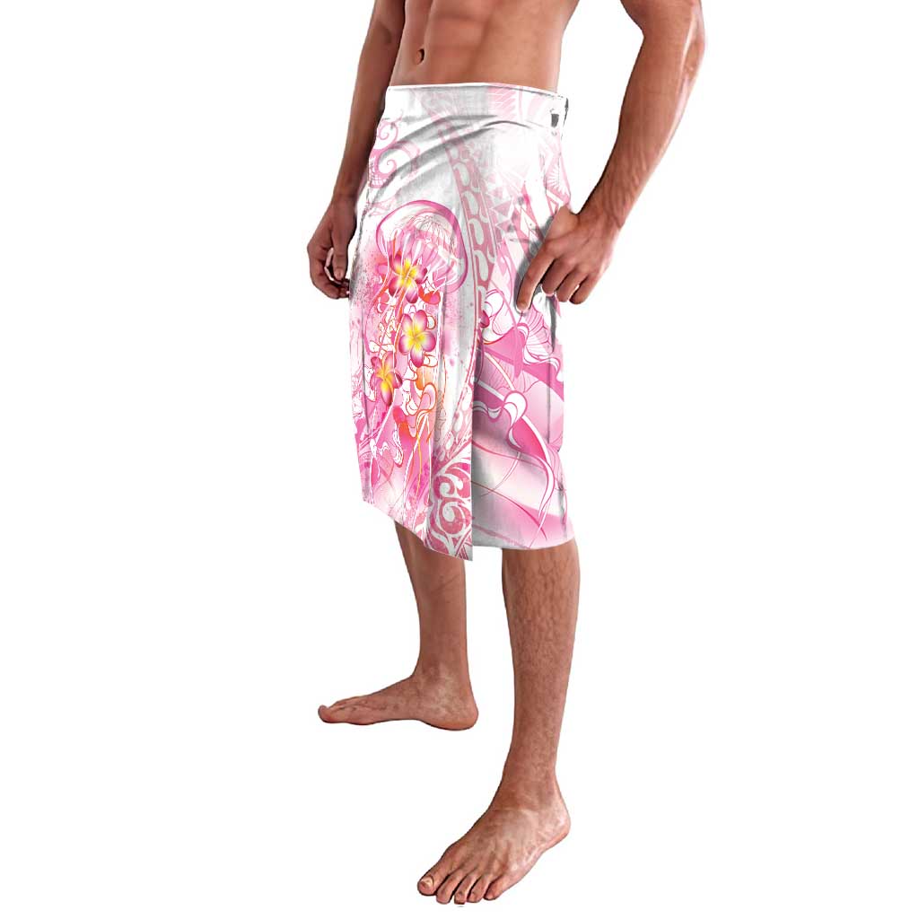 Rose Pink Polynesian Jellyfish Lavalava Watercolor Glows - Polynesian Pride