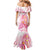 Rose Pink Polynesian Jellyfish Mermaid Dress Watercolor Glows - Polynesian Pride