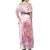 Rose Pink Polynesian Jellyfish Off Shoulder Maxi Dress Watercolor Glows - Polynesian Pride