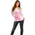 Rose Pink Polynesian Jellyfish Off Shoulder Sweater Watercolor Glows - Polynesian Pride
