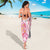 Rose Pink Polynesian Jellyfish Sarong Watercolor Glows - Polynesian Pride
