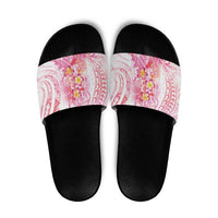 Rose Pink Polynesian Jellyfish Slide Sandals Watercolor Glows LT7 Rose Pink - Polynesian Pride