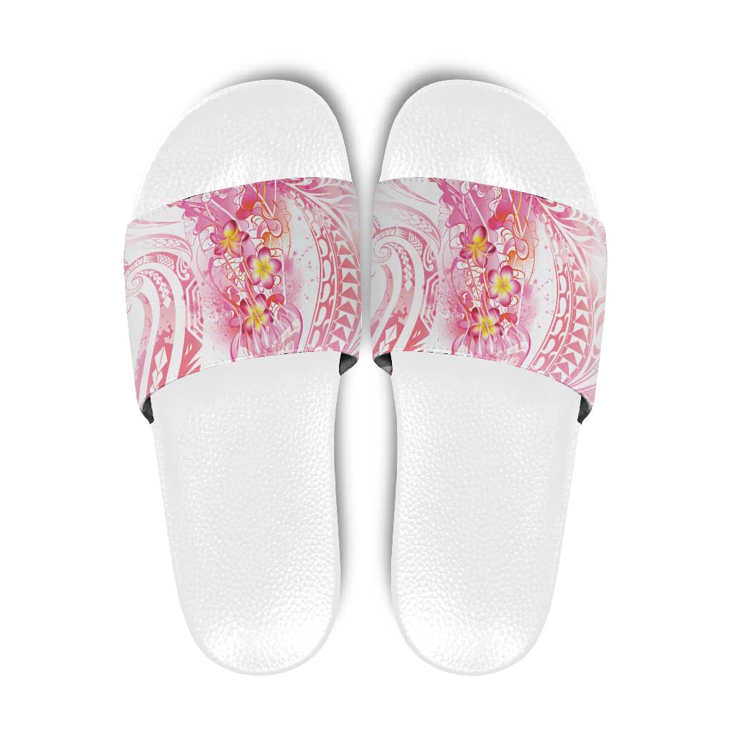 Rose Pink Polynesian Jellyfish Slide Sandals Watercolor Glows LT7 Rose Pink - Polynesian Pride