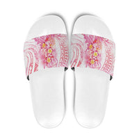 Rose Pink Polynesian Jellyfish Slide Sandals Watercolor Glows LT7 Rose Pink - Polynesian Pride