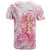Rose Pink Polynesian Jellyfish T Shirt Watercolor Glows - Polynesian Pride