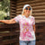 Rose Pink Polynesian Jellyfish Women Polo Shirt Watercolor Glows - Polynesian Pride