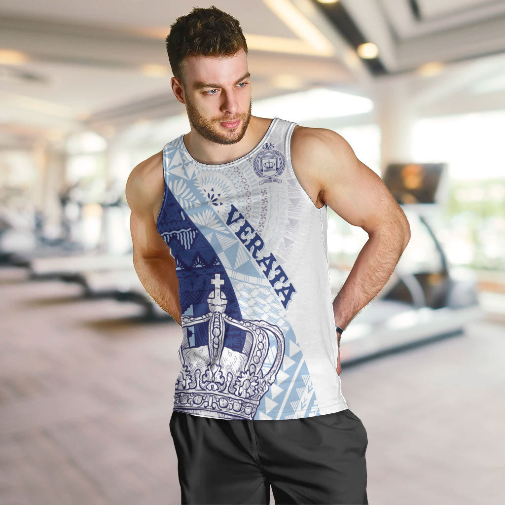 Queen Victoria School Fiji Vulinitu Verata House Men Tank Top Masi Tapa