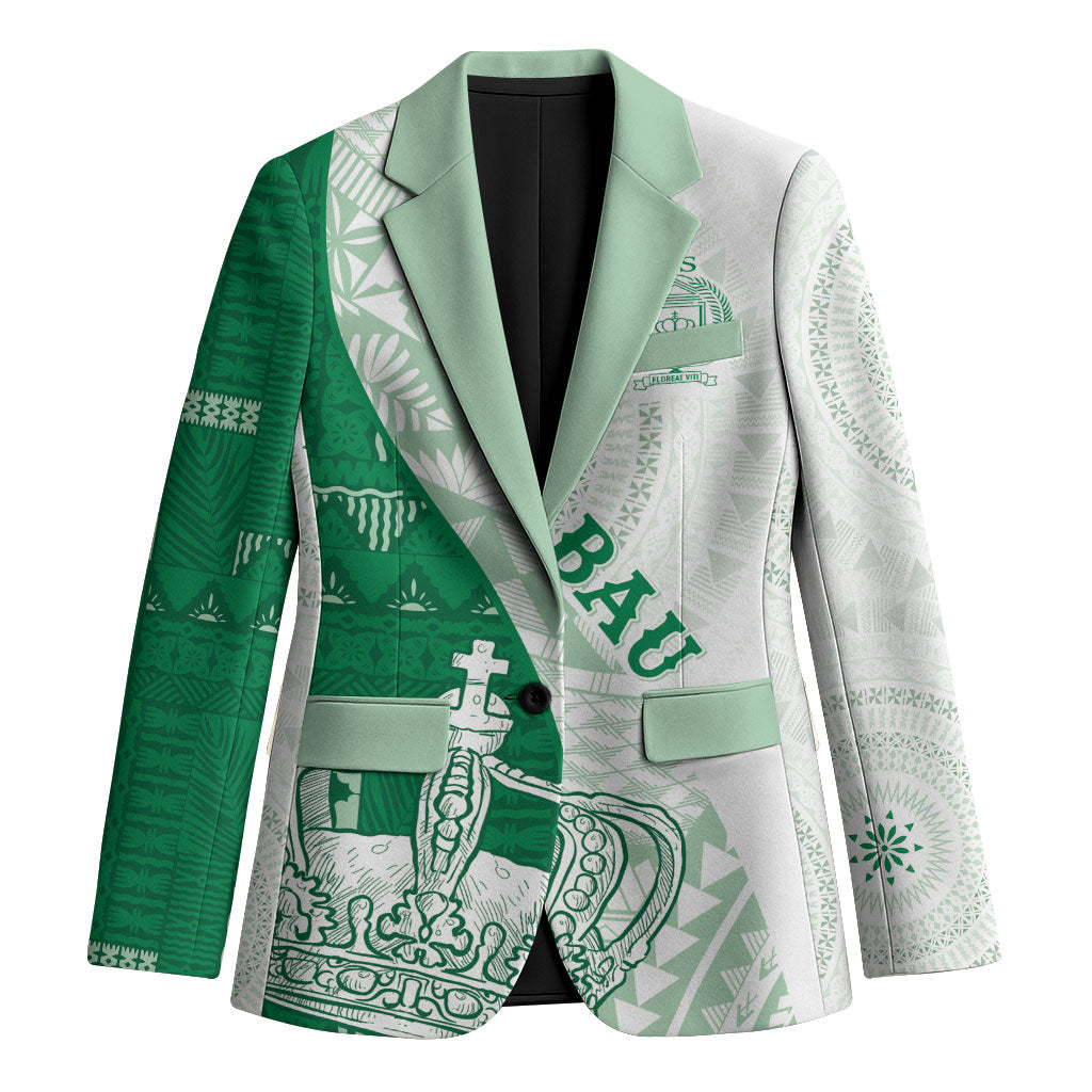 Queen Victoria School Fiji Vulinitu Bau House Blazer Masi Tapa LT7 Unisex Green - Polynesian Pride