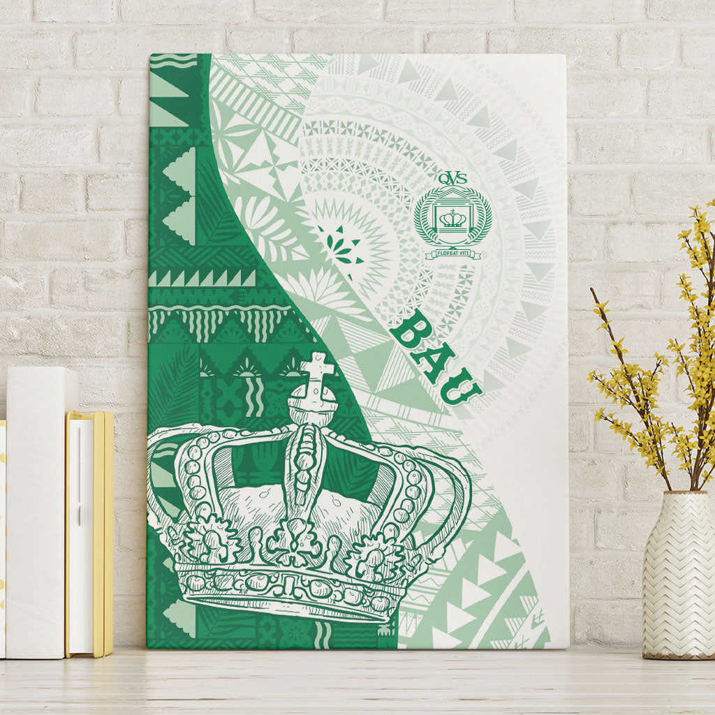 Queen Victoria School Fiji Vulinitu Bau House Canvas Wall Art Masi Tapa