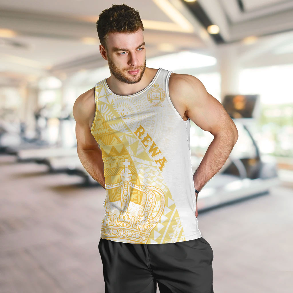 Queen Victoria School Fiji Vulinitu Rewa House Men Tank Top Masi Tapa