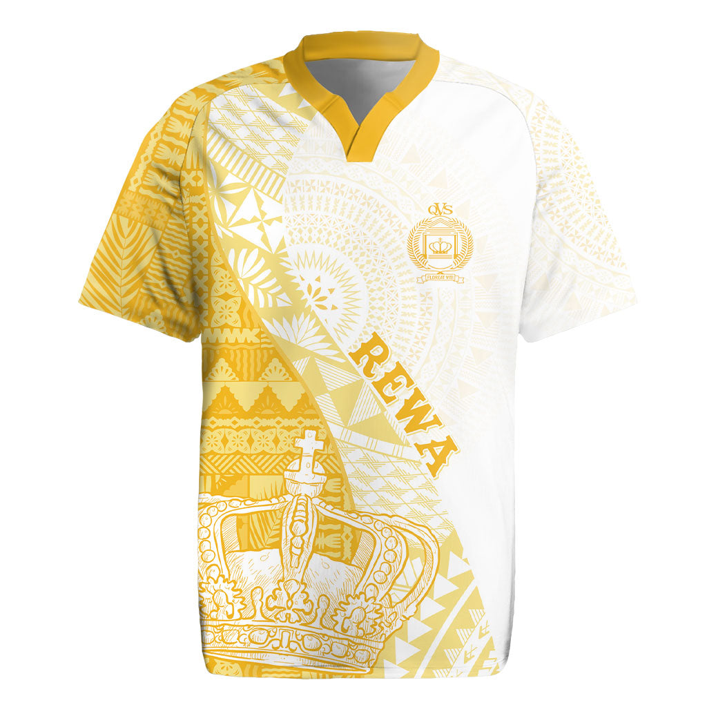 Queen Victoria School Fiji Vulinitu Rewa House Rugby Jersey Masi Tapa