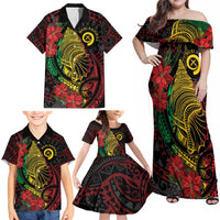 Vanuatu Meri Krismas Family Matching Off Shoulder Maxi Dress and Hawaiian Shirt Conch Shell Tribal Art LT7 - Polynesian Pride