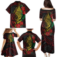 Vanuatu Meri Krismas Family Matching Puletasi and Hawaiian Shirt Conch Shell Tribal Art LT7 - Polynesian Pride