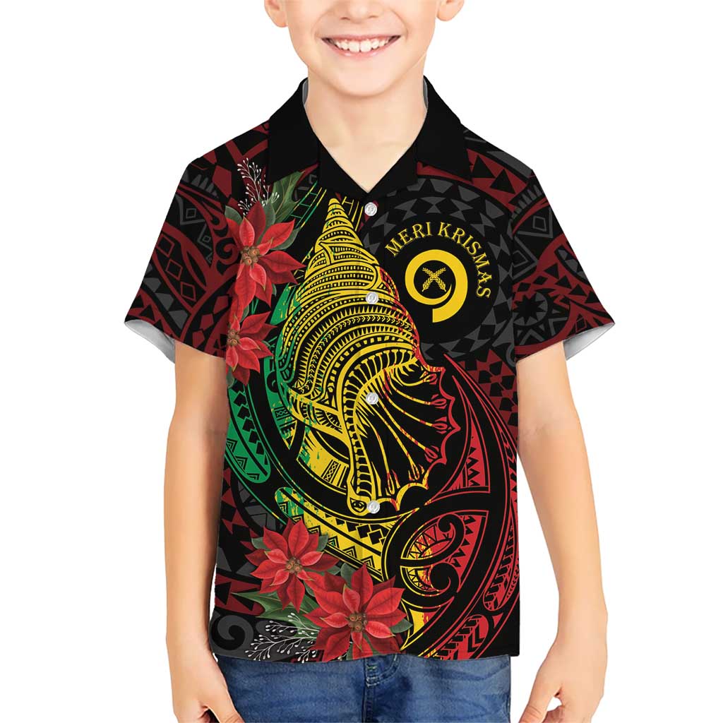 Vanuatu Meri Krismas Hawaiian Shirt Conch Shell Tribal Art LT7 - Polynesian Pride