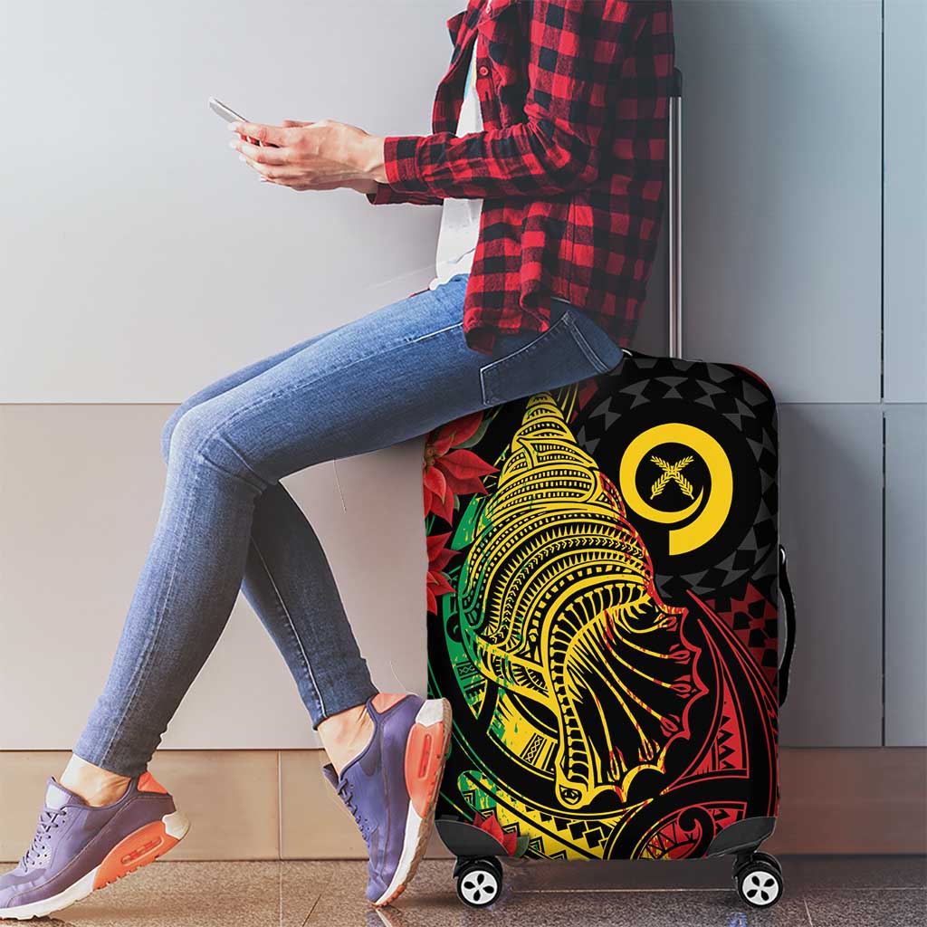 Vanuatu Meri Krismas Luggage Cover Conch Shell Tribal Art