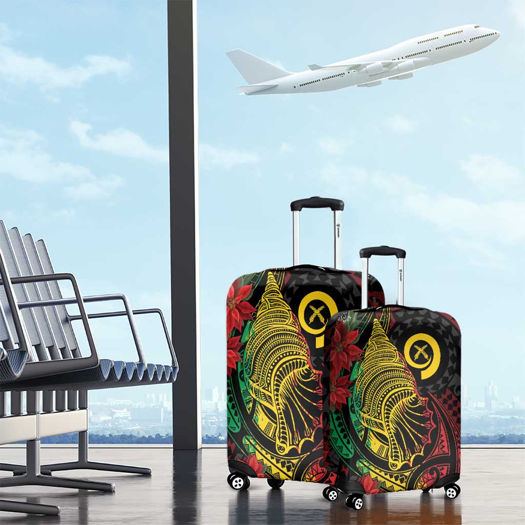 Vanuatu Meri Krismas Luggage Cover Conch Shell Tribal Art