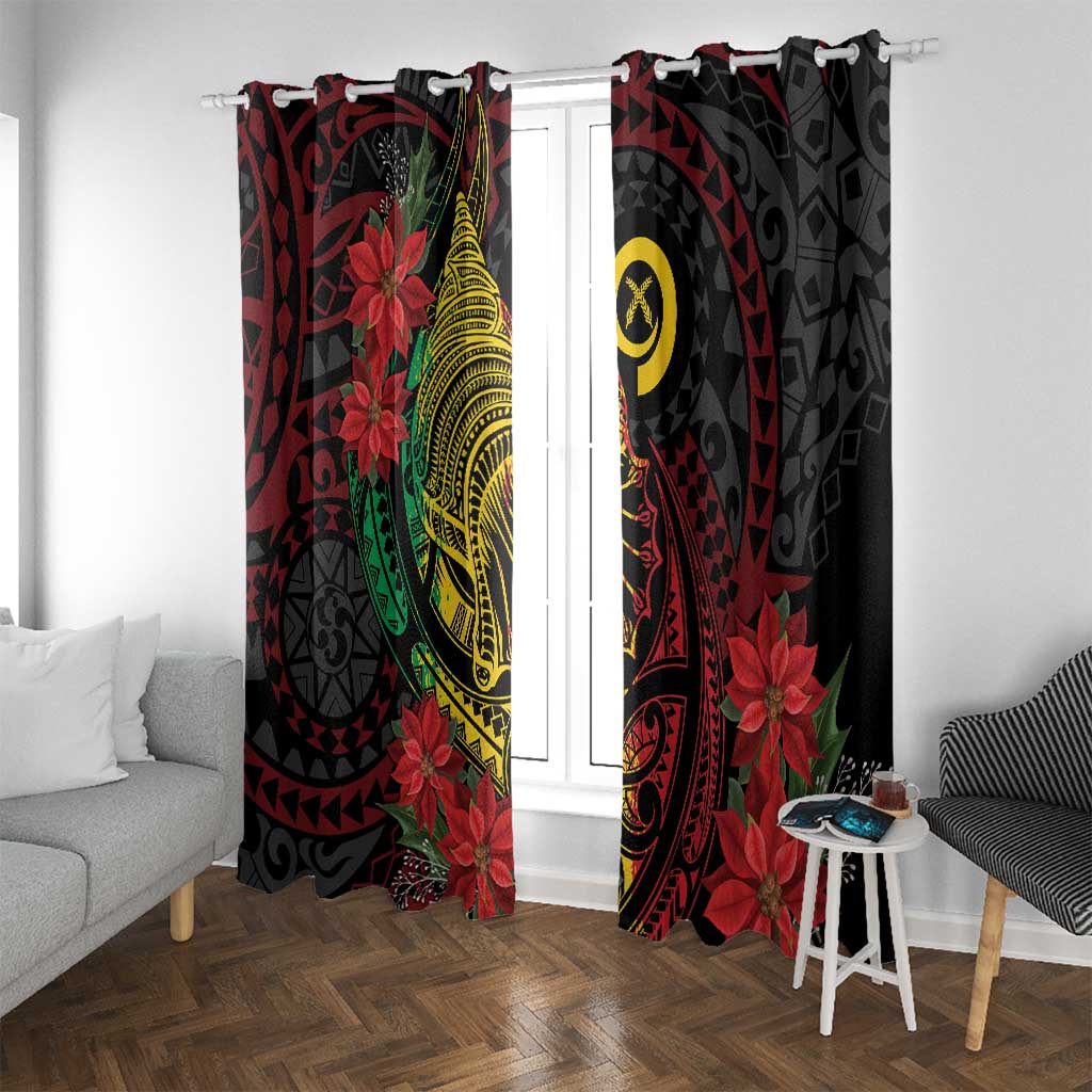 Vanuatu Meri Krismas Window Curtain Conch Shell Tribal Art