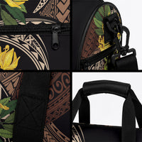 Samoa Moso'oi Flowers Tatau Duffle Bag Festive Tapa Brown LT7 - Polynesian Pride