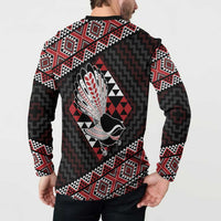 Taniko Aotearoa Button Sweatshirt Poutama Mix Piwakawaka
