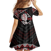 Taniko Aotearoa Family Matching Off Shoulder Maxi Dress and Hawaiian Shirt Poutama Mix Piwakawaka LT7 - Polynesian Pride