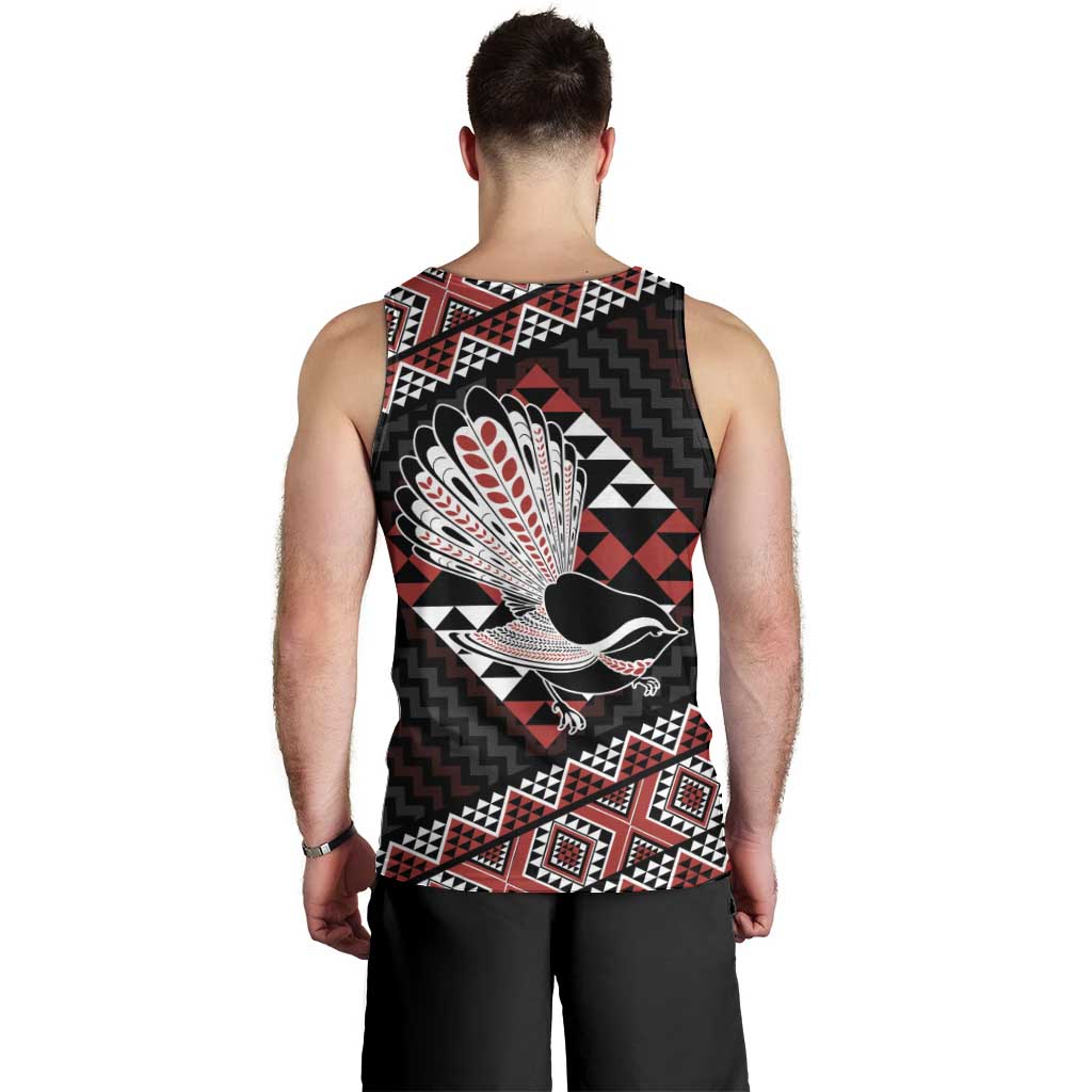 Taniko Aotearoa Men Tank Top Poutama Mix Piwakawaka LT7 - Polynesian Pride