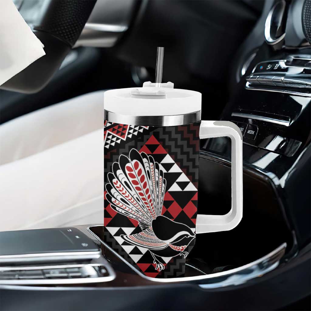Taniko Aotearoa Tumbler With Handle Poutama Mix Piwakawaka