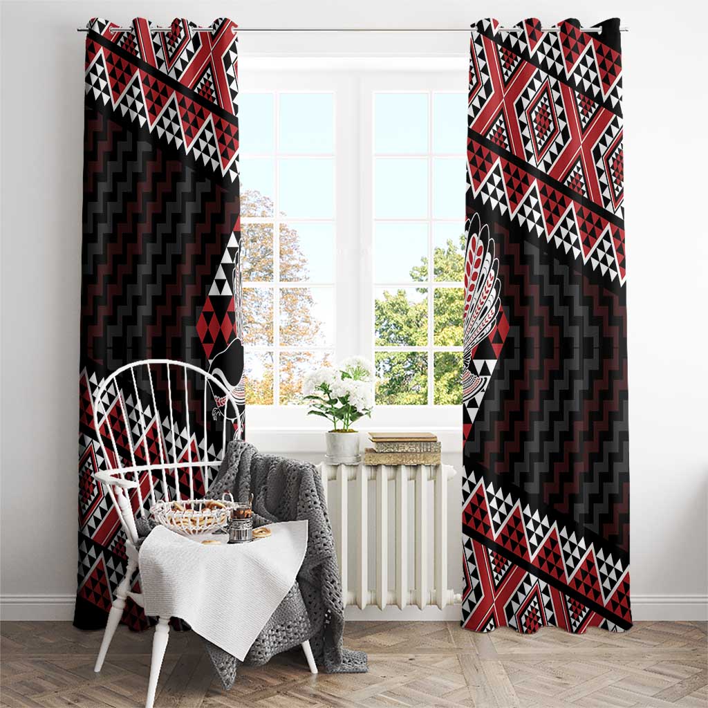 Taniko Aotearoa Window Curtain Poutama Mix Piwakawaka