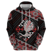 Taniko Aotearoa Zip Hoodie Poutama Mix Piwakawaka LT7 - Polynesian Pride