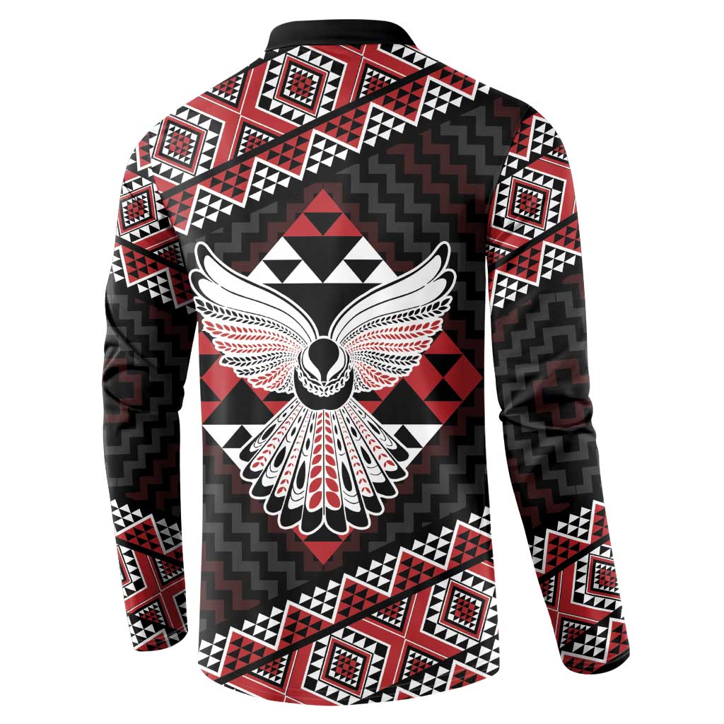 Taniko Aotearoa Button Sweatshirt Poutama Mix Piwakawaka - Ver02