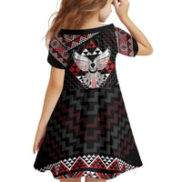 Taniko Aotearoa Family Matching Off Shoulder Short Dress and Hawaiian Shirt Poutama Mix Piwakawaka - Ver02 LT7 - Polynesian Pride