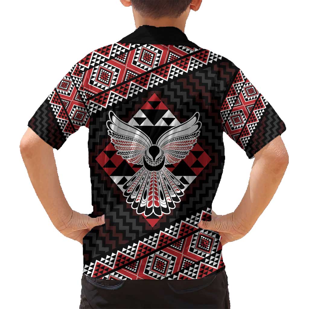 Taniko Aotearoa Family Matching Summer Maxi Dress and Hawaiian Shirt Poutama Mix Piwakawaka - Ver02 LT7 - Polynesian Pride