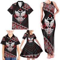 Taniko Aotearoa Family Matching Tank Maxi Dress and Hawaiian Shirt Poutama Mix Piwakawaka - Ver02 LT7 - Polynesian Pride