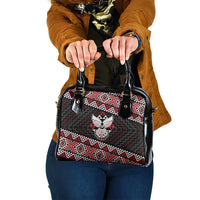 Taniko Aotearoa Shoulder Handbag Poutama Mix Piwakawaka - Ver02 LT7 One Size Red - Polynesian Pride