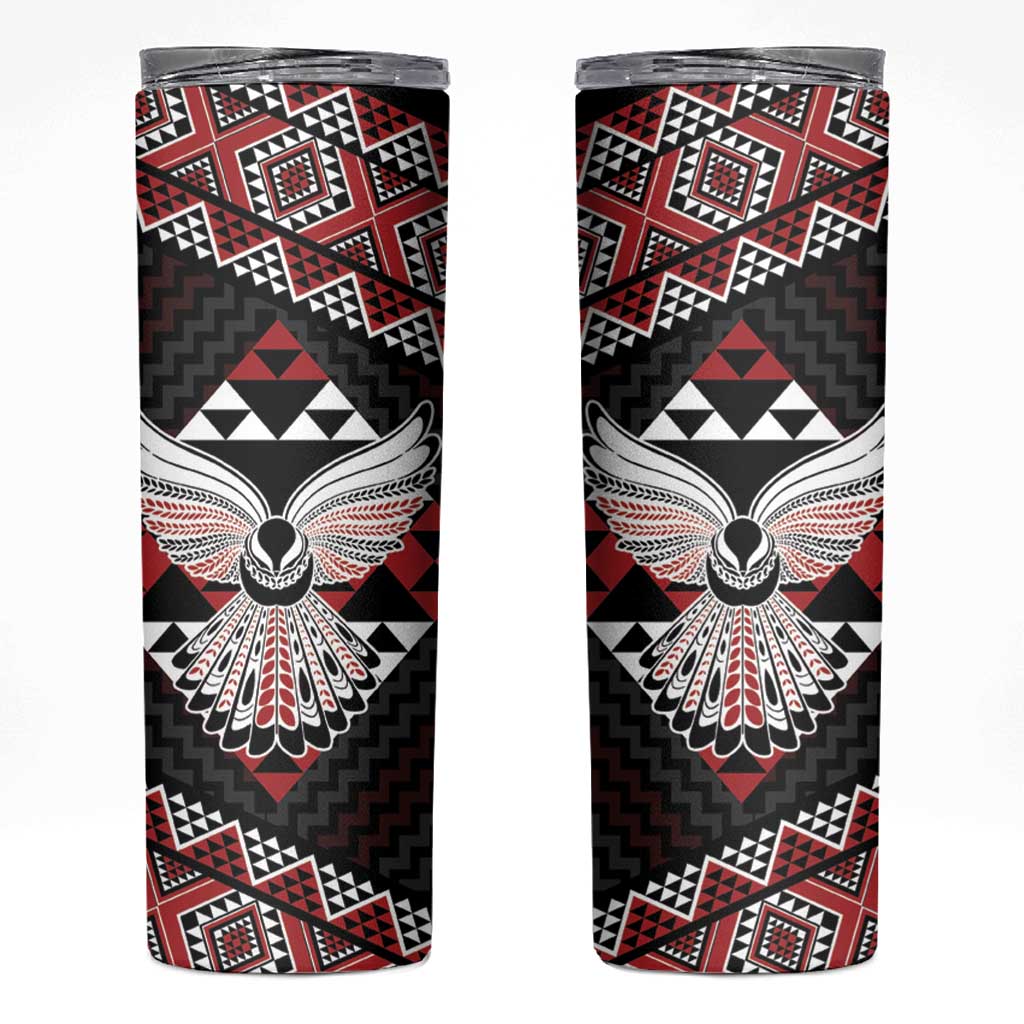 Taniko Aotearoa Skinny Tumbler Poutama Mix Piwakawaka - Ver02 LT7 Red - Polynesian Pride