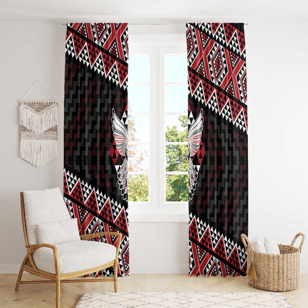 Taniko Aotearoa Window Curtain Poutama Mix Piwakawaka - Ver02