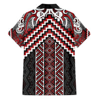Maori Tukutuku Taniko Motifs Hawaiian Shirt Red Poutama Mix Kowhaiwhai LT7 - Polynesian Pride