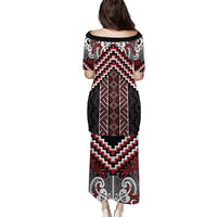 Maori Tukutuku Taniko Motifs Puletasi Red Poutama Mix Kowhaiwhai LT7 - Polynesian Pride
