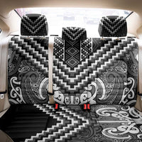 Maori Tukutuku Taniko Motifs Back Car Seat Cover Black Poutama Mix Kowhaiwhai LT7 - Polynesian Pride