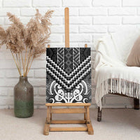 Maori Tukutuku Taniko Motifs Canvas Wall Art Black Poutama Mix Kowhaiwhai LT7 - Polynesian Pride