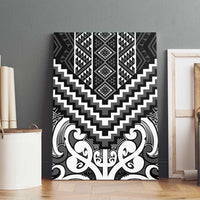 Maori Tukutuku Taniko Motifs Canvas Wall Art Black Poutama Mix Kowhaiwhai LT7 - Polynesian Pride