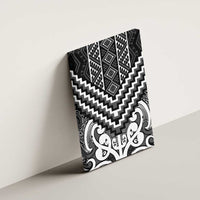 Maori Tukutuku Taniko Motifs Canvas Wall Art Black Poutama Mix Kowhaiwhai LT7 - Polynesian Pride