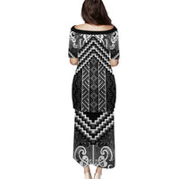 Maori Tukutuku Taniko Motifs Puletasi Black Poutama Mix Kowhaiwhai LT7 - Polynesian Pride