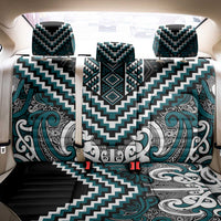 Maori Tukutuku Taniko Motifs Back Car Seat Cover Teal Poutama Mix Kowhaiwhai LT7 - Polynesian Pride