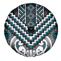 Maori Tukutuku Taniko Motifs Spare Tire Cover Teal Poutama Mix Kowhaiwhai LT7 - Polynesian Pride