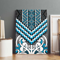 Maori Tukutuku Taniko Motifs Canvas Wall Art Turquoise Poutama Mix Kowhaiwhai LT7 - Polynesian Pride