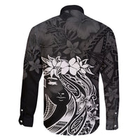 Polynesian Women's Day Family Matching Mermaid Dress and Hawaiian Shirt Plumeria Passion - Black LT7 - Polynesian Pride