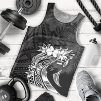 Polynesian Women's Day Men Tank Top Plumeria Passion - Black LT7 - Polynesian Pride